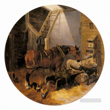 ジョン・フレデリック・ヘリング・ジュニア Painting - ザ・ファームヤード4 ジョン・フレデリック・ヘリング・ジュニア馬
